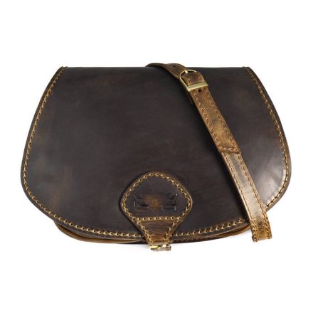 Bőr táska válltáska Blázek és Anni klasszikus közepes antik barna színű