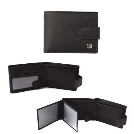 Choice mini bőr pénztárca csatos fekete