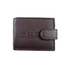 Férfi bőr pénztárca Always Wild minimalista csatos barna 