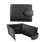 Férfi bőr pénztárca Always Wild minimalista csatos fekete