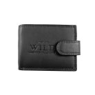 Férfi bőr pénztárca Always Wild minimalista csatos fekete