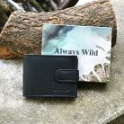 Férfi bőr pénztárca Always Wild csatos fekete