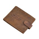 Férfi bőr pénztárca Always Wild minimalista csatos barna