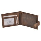 Férfi bőr pénztárca Always Wild minimalista csatos barna