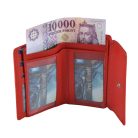 Női bőr pénztárca közepes méretű piros Gina Monti kártyatartós RFID