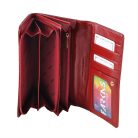 Női lakkbőr pénztárca nagyméretű Gregorio krokó mintás RFID kek