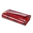 Női lakkbőr pénztárca nagyméretű Gregorio RFID pillangó mintás kék
