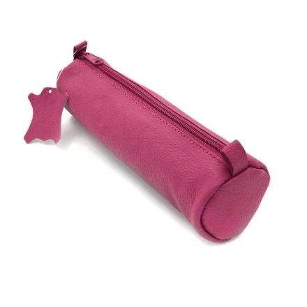 Mika bőr tolltartó henger rózsaszín